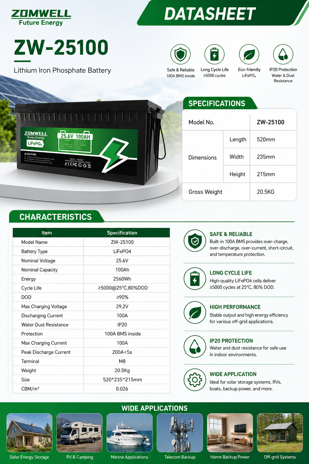ZOMWELL Residential Energy Storage System