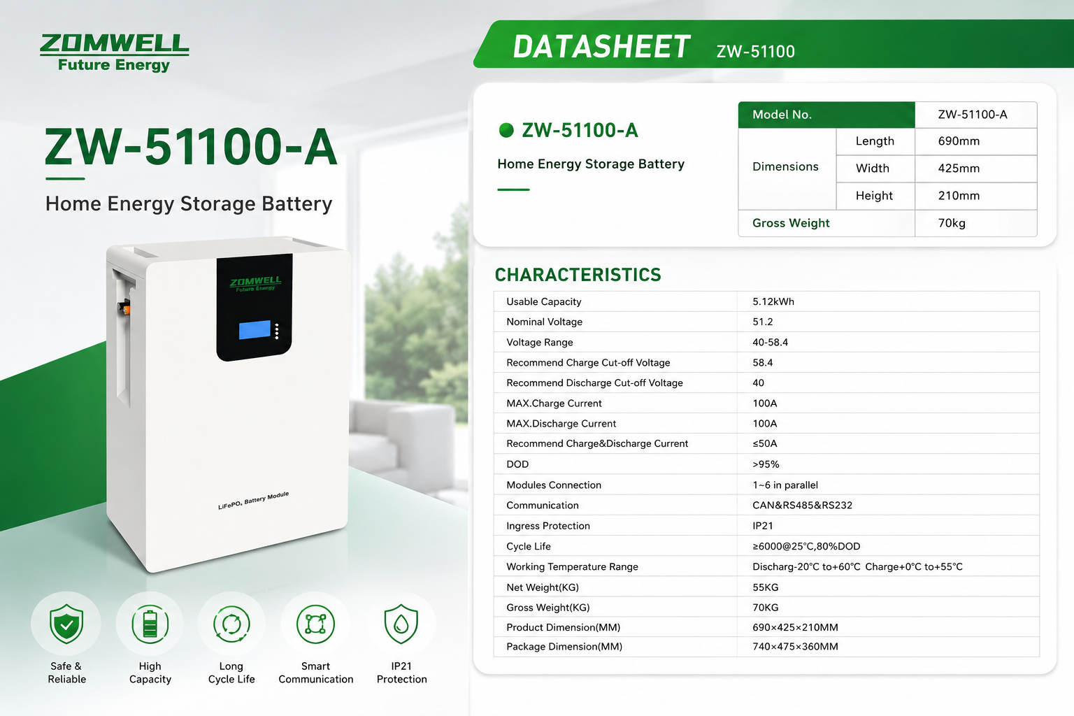 ZW-51100 technical datasheet preview